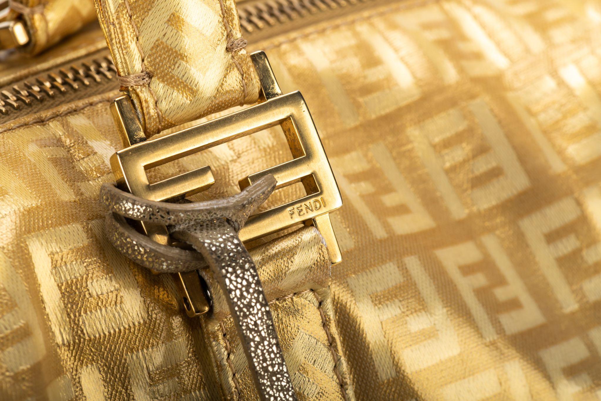 Fendi Mini Zucchino Gold Speedy Bag 4