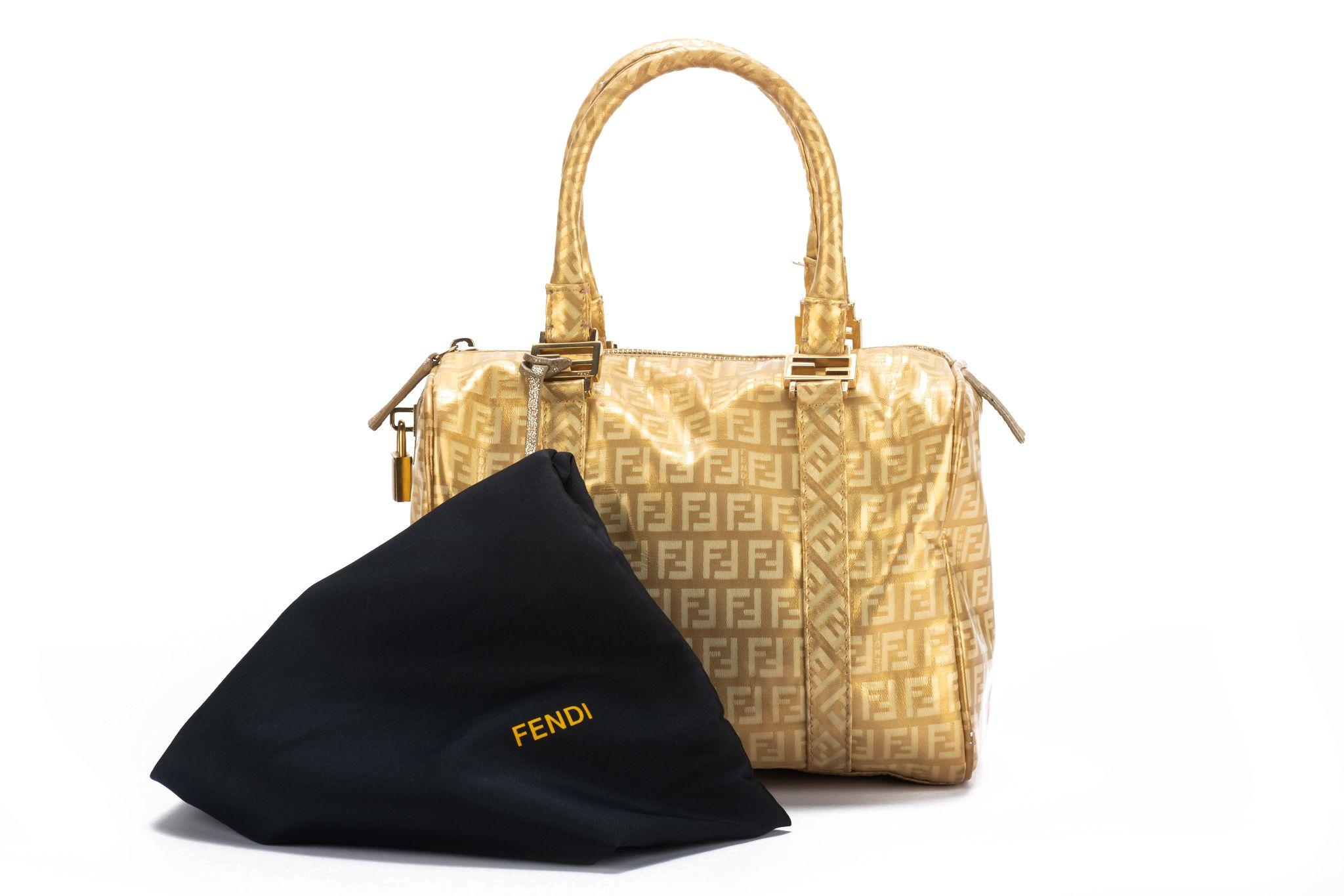 Fendi Mini Zucchino Gold Speedy Bag 8