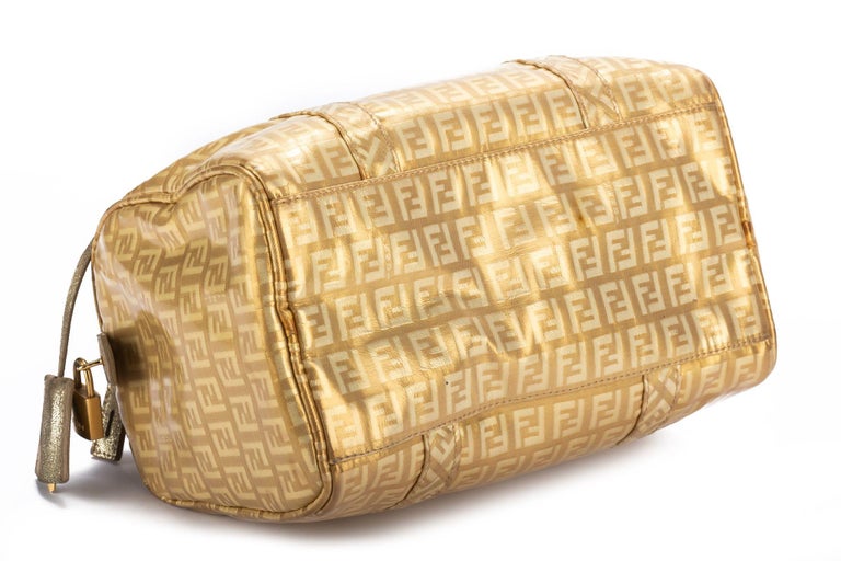 Fendi Mini Zucchino Gold Speedy Bag at 1stDibs
