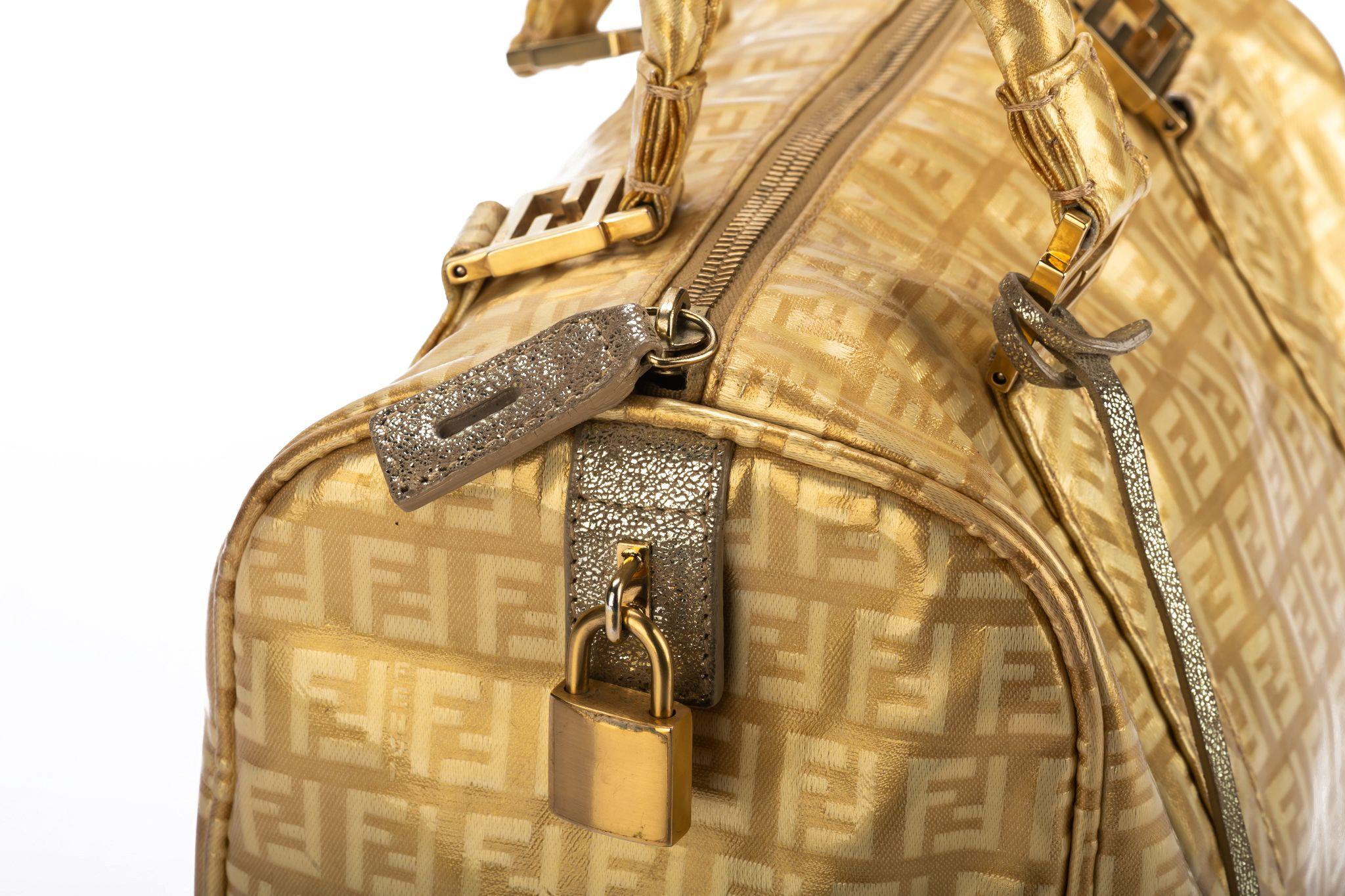 Women's or Men's Fendi Mini Zucchino Gold Speedy Bag