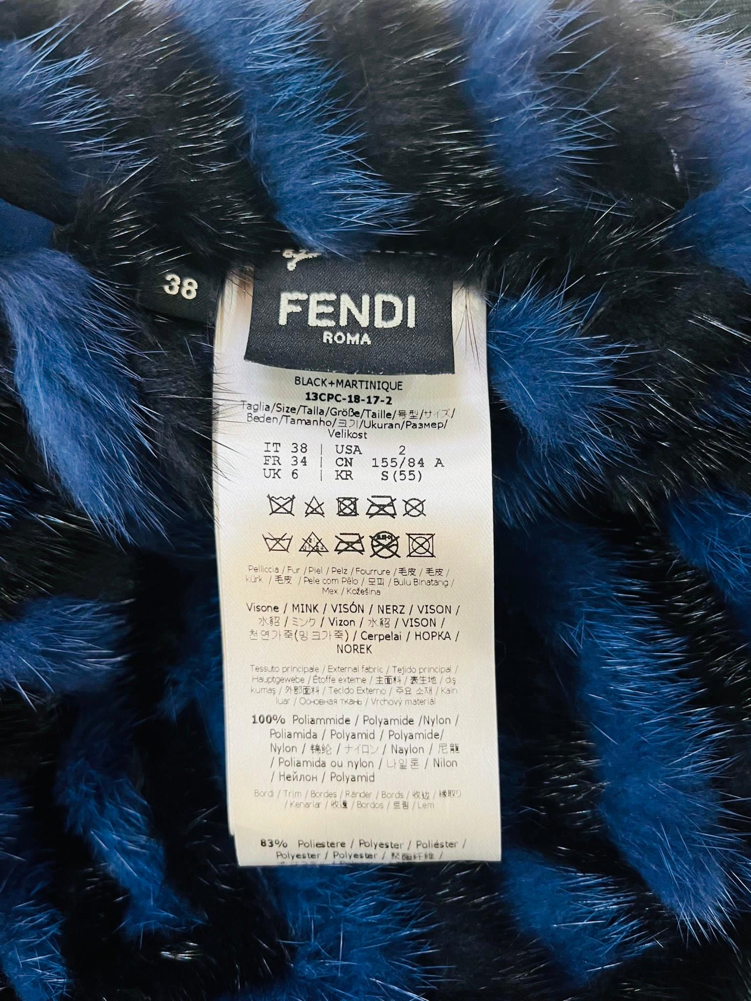 Fendi Mink Fur Bomber Jacket For Sale 2