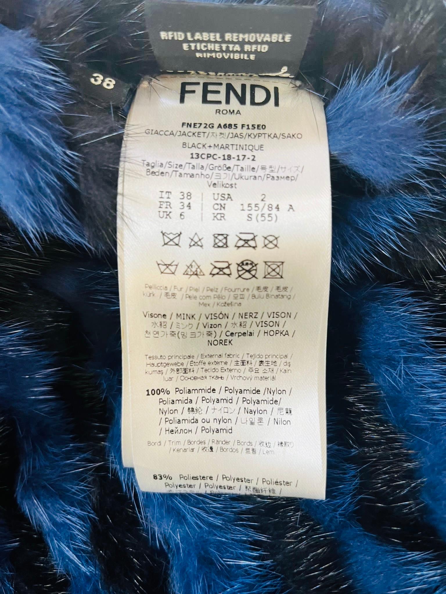 Fendi Mink Fur Bomber Jacket For Sale 3