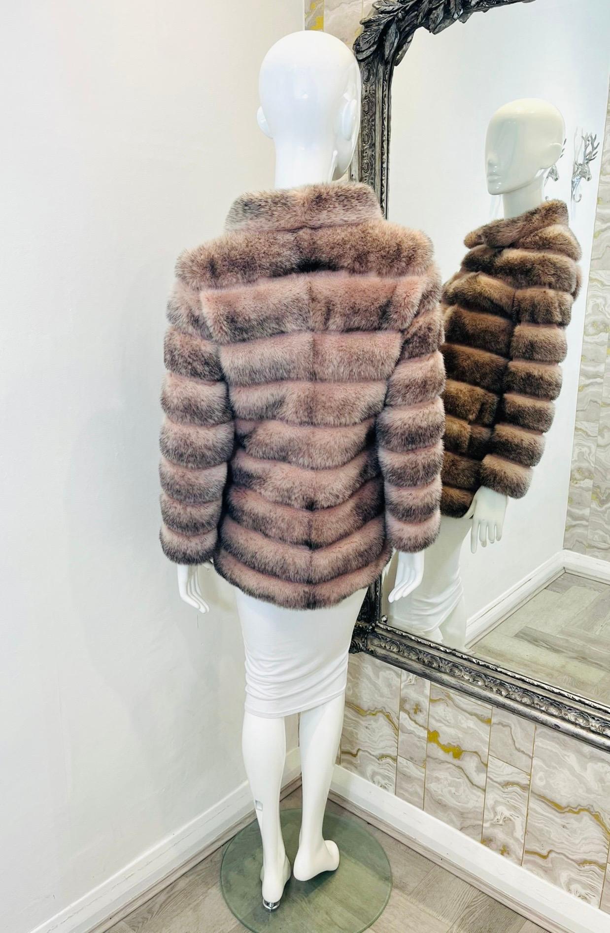 Brown Fendi Mink Fur Coat For Sale