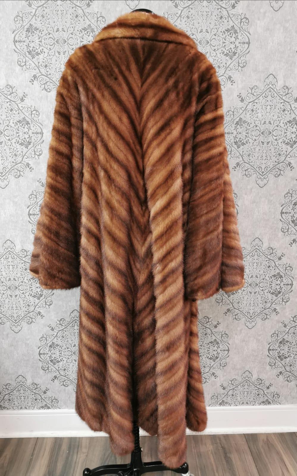 Brown Fendi Mink Fur Full Length Coat (Size 16 - L) For Sale