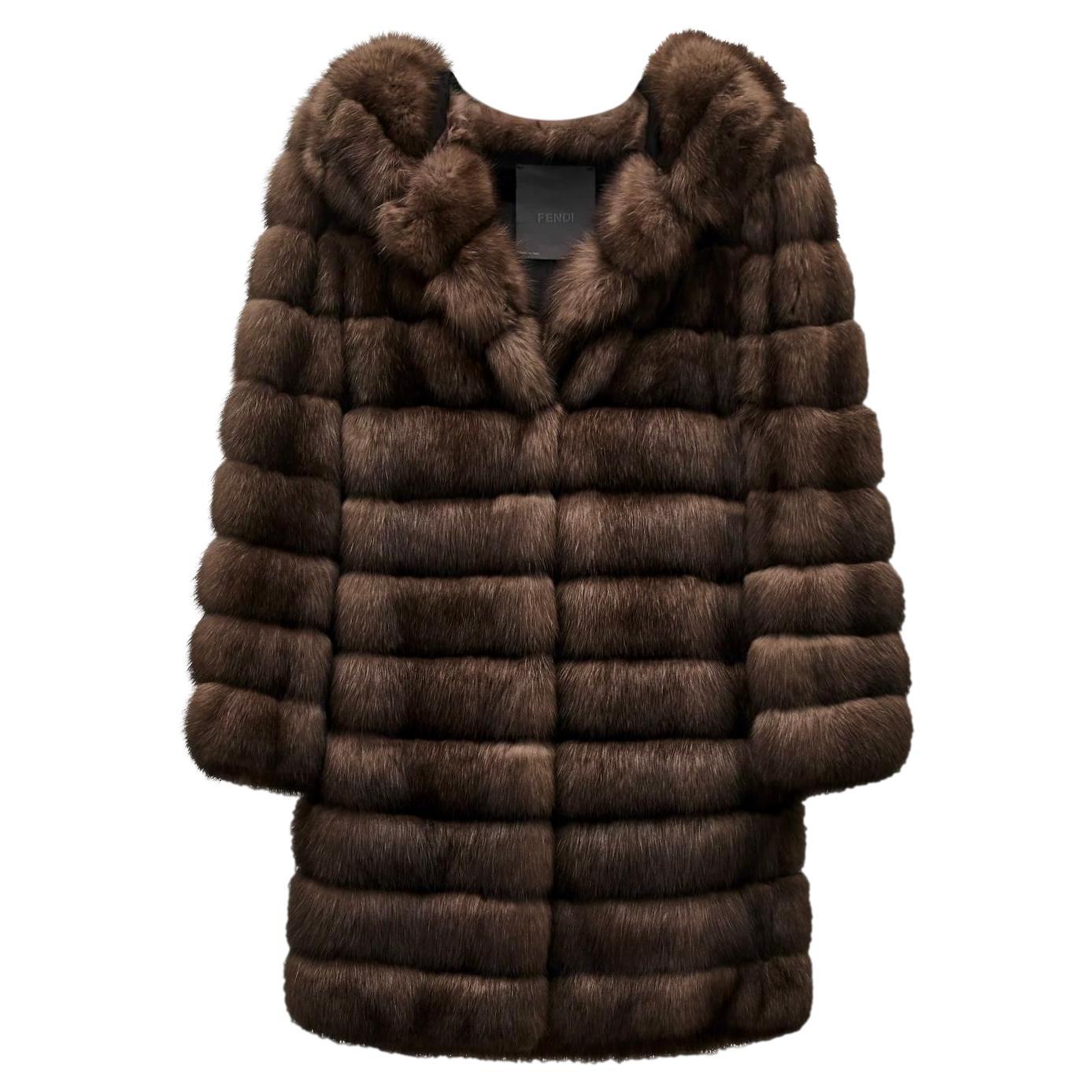 Fendi Mink Fur Hooded Coat