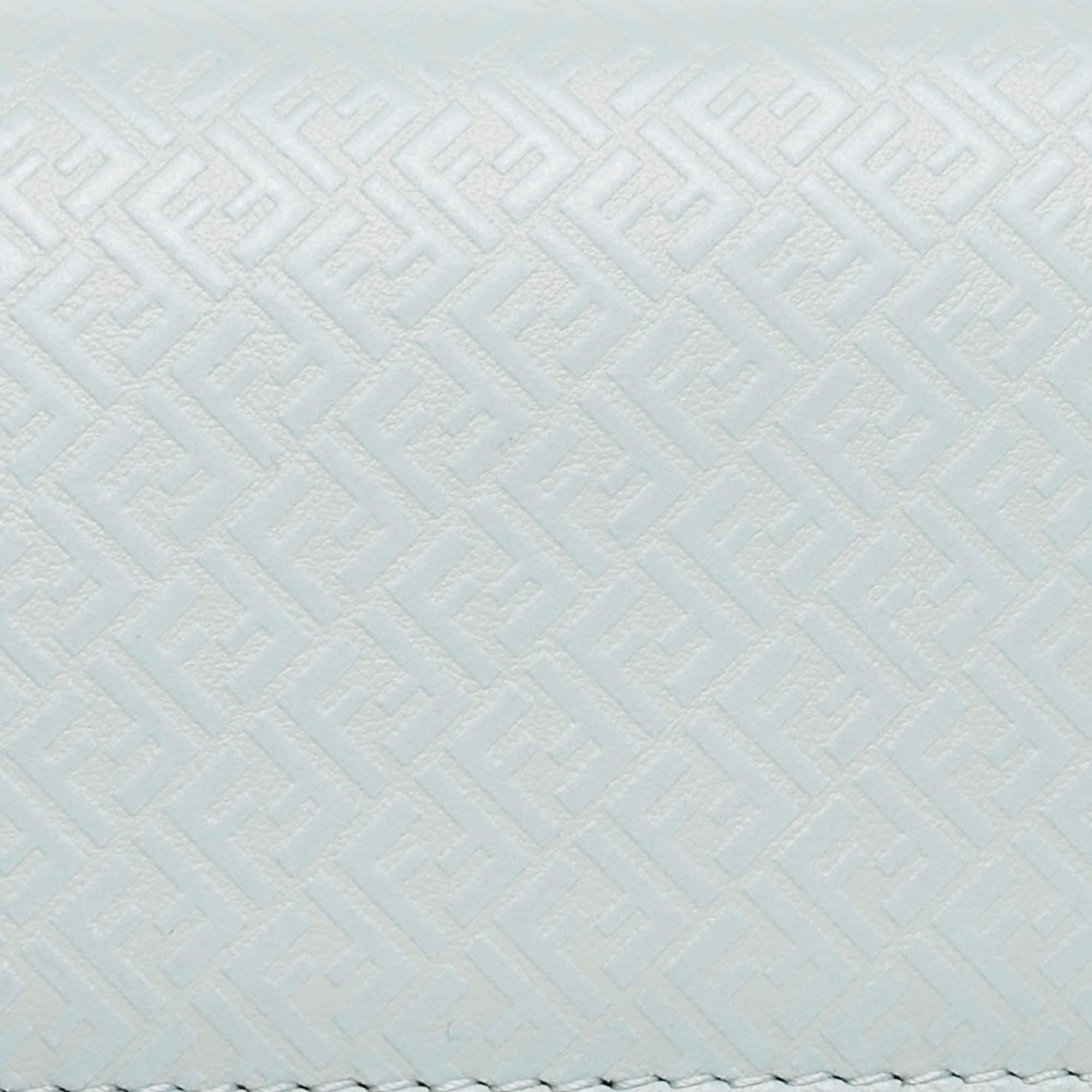 Fendi Mint Blue Zucca Leather Wearable Card Case 6