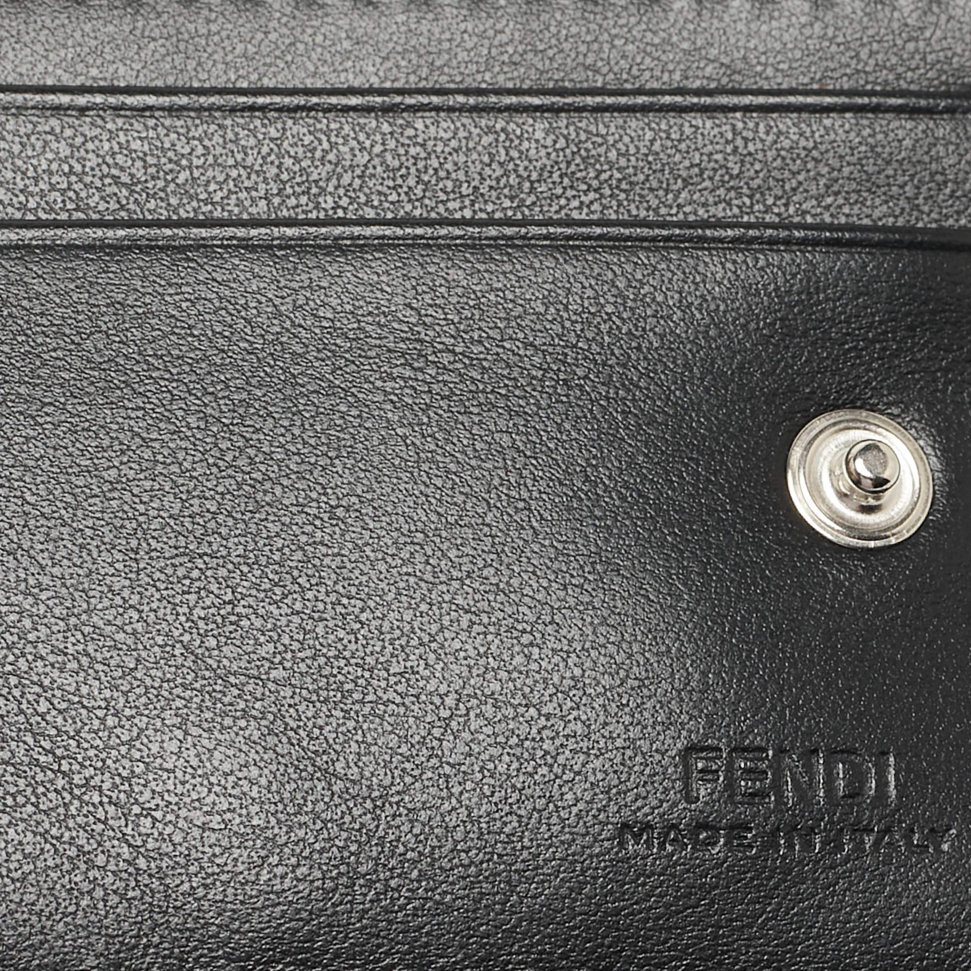Fendi Mint Blue Zucca Leather Wearable Card Case 3