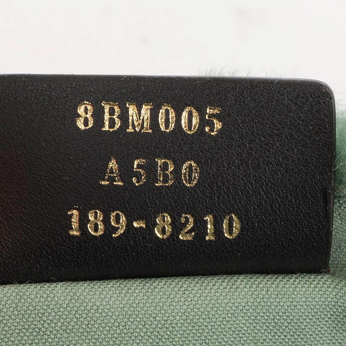 FENDI mint green SHEARLING LOGO Belt Bag / Shoulder Bag For Sale 6