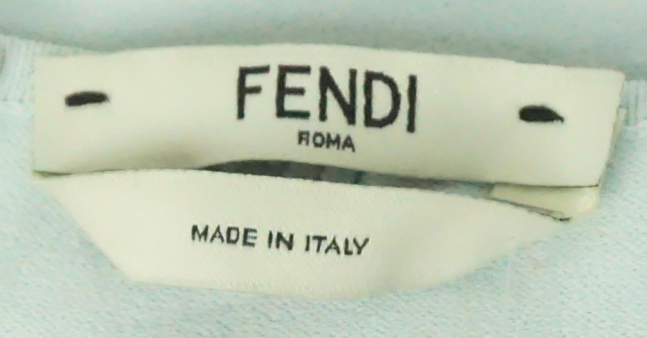 Fendi Mint Knit Bracelet Bell Sleeve Dress -40 In Excellent Condition In West Palm Beach, FL