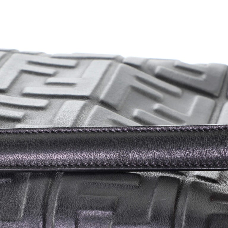 Fendi Model: Baguette NM Bag Zucca Embossed Leather Large For Sale 4