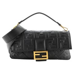 Fendi Model: Baguette NM Bag Zucca Embossed Leather Large