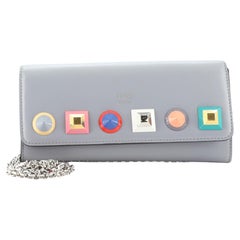Fendi Model: Continental Wallet on Chain Studded Leather