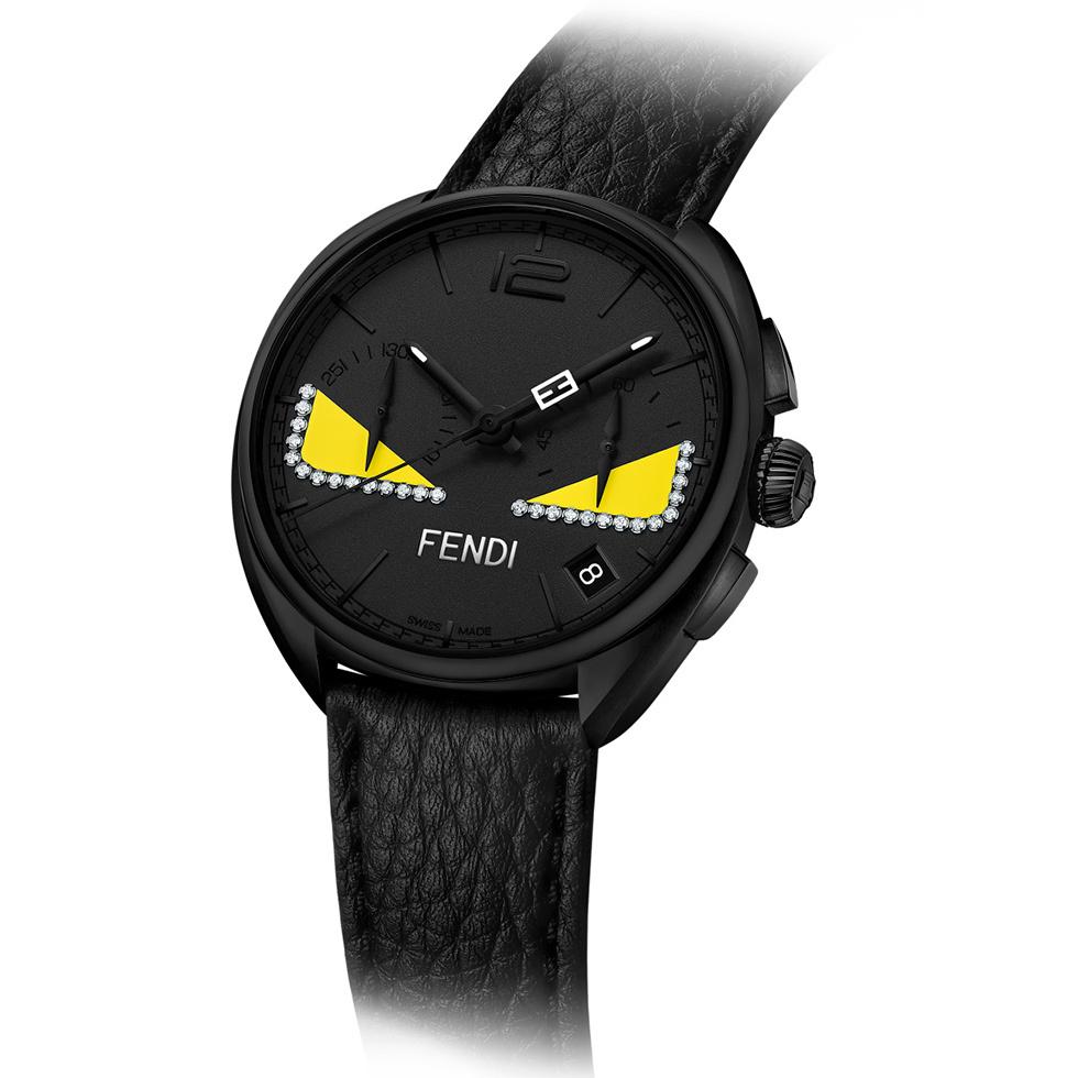 FENDI MOMENTO BUGS BLACK DIAL 40 MM WATCH F214611611D1

-Stainless steel
-Movement: Quartz 
-Case size: 40 mm
-Dial: Black with Yellow Bug Eyes Underlined with Diamond
-Sapphire crystal
-Water proof: 5ATM

Comes with Box & Papers.
*Original Retail: