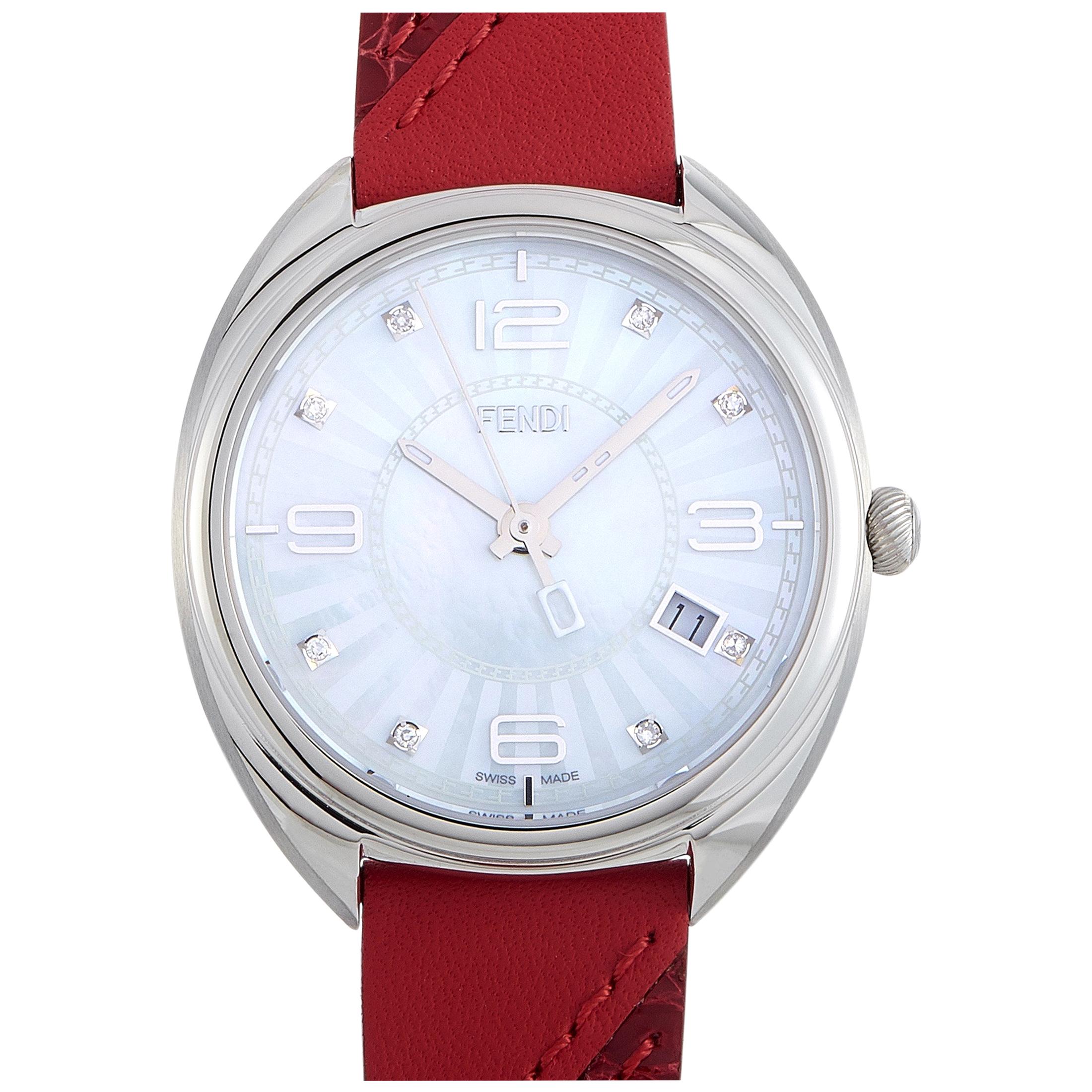 Fendi Momento Mother of Pearl Dial Stainless Steel Watch F217034573D1