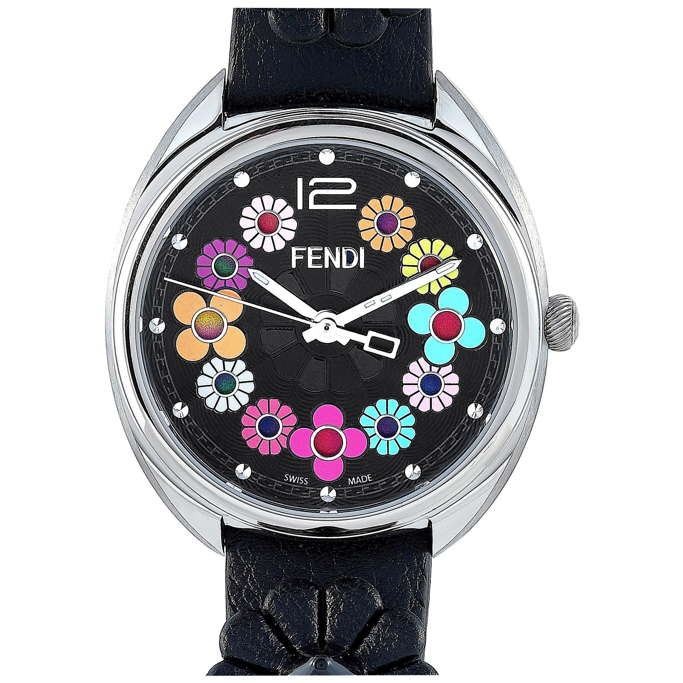Fendi Momento Multi-Colored Flower Quartz Watch F234031011