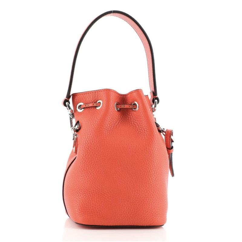 Fendi Mon Tresor Bucket Bag Leather Mini In Good Condition In NY, NY