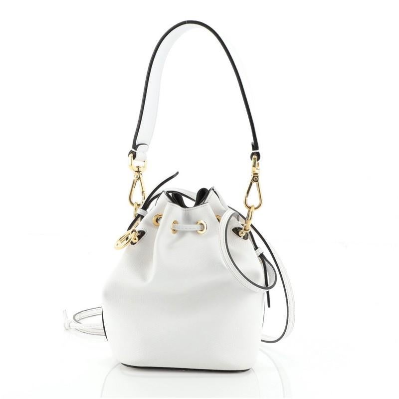 Fendi Mon Tresor Bucket Bag Leather Mini In Fair Condition In NY, NY