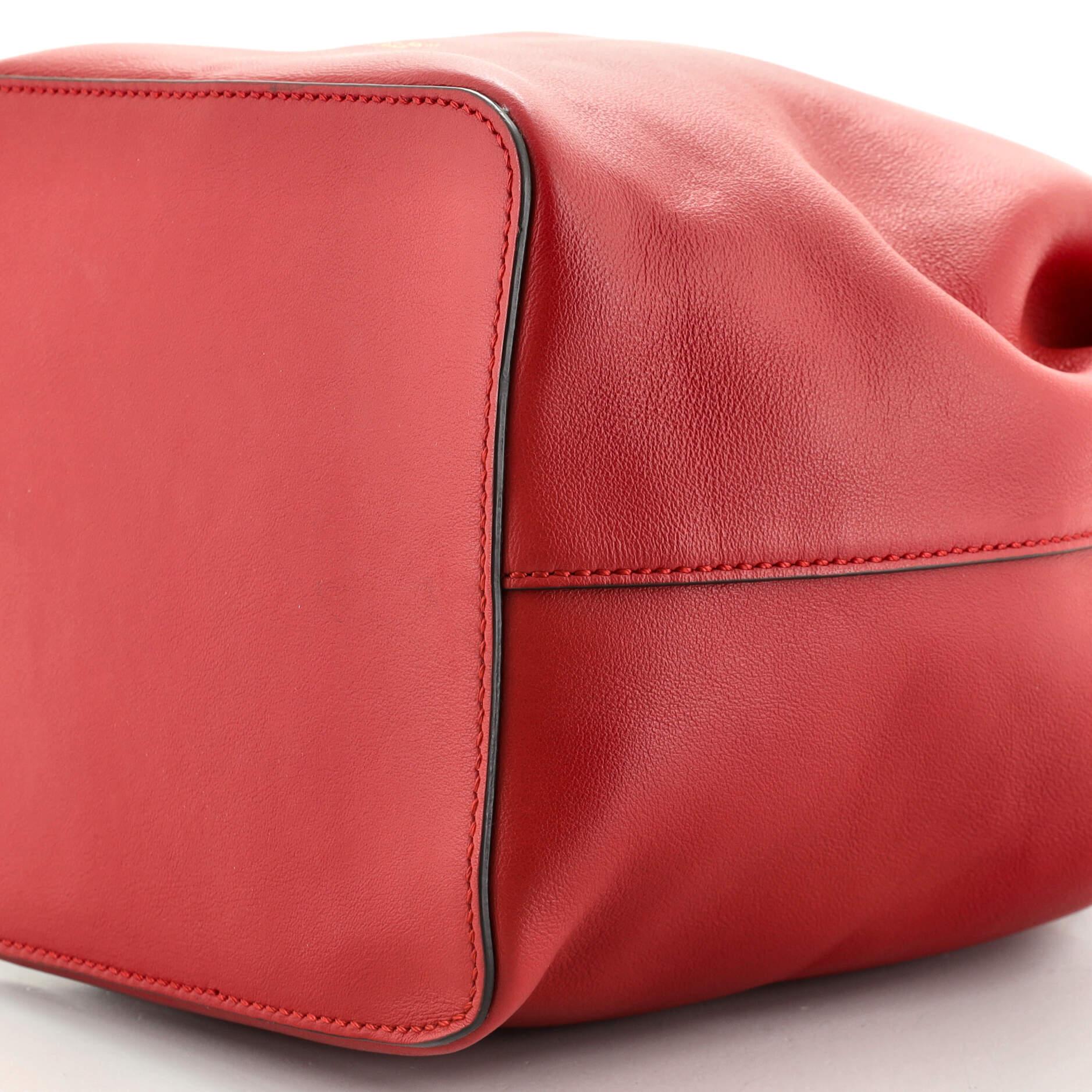 Fendi Mon Tresor Bucket Bag Leather Small In Good Condition In NY, NY