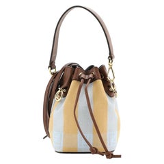 Fendi Mon Tresor Bucket Bag Pequin Raffia Mini