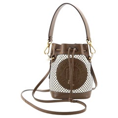 Fendi Mon Tresor Bucket Bag Perforated Leather Mini