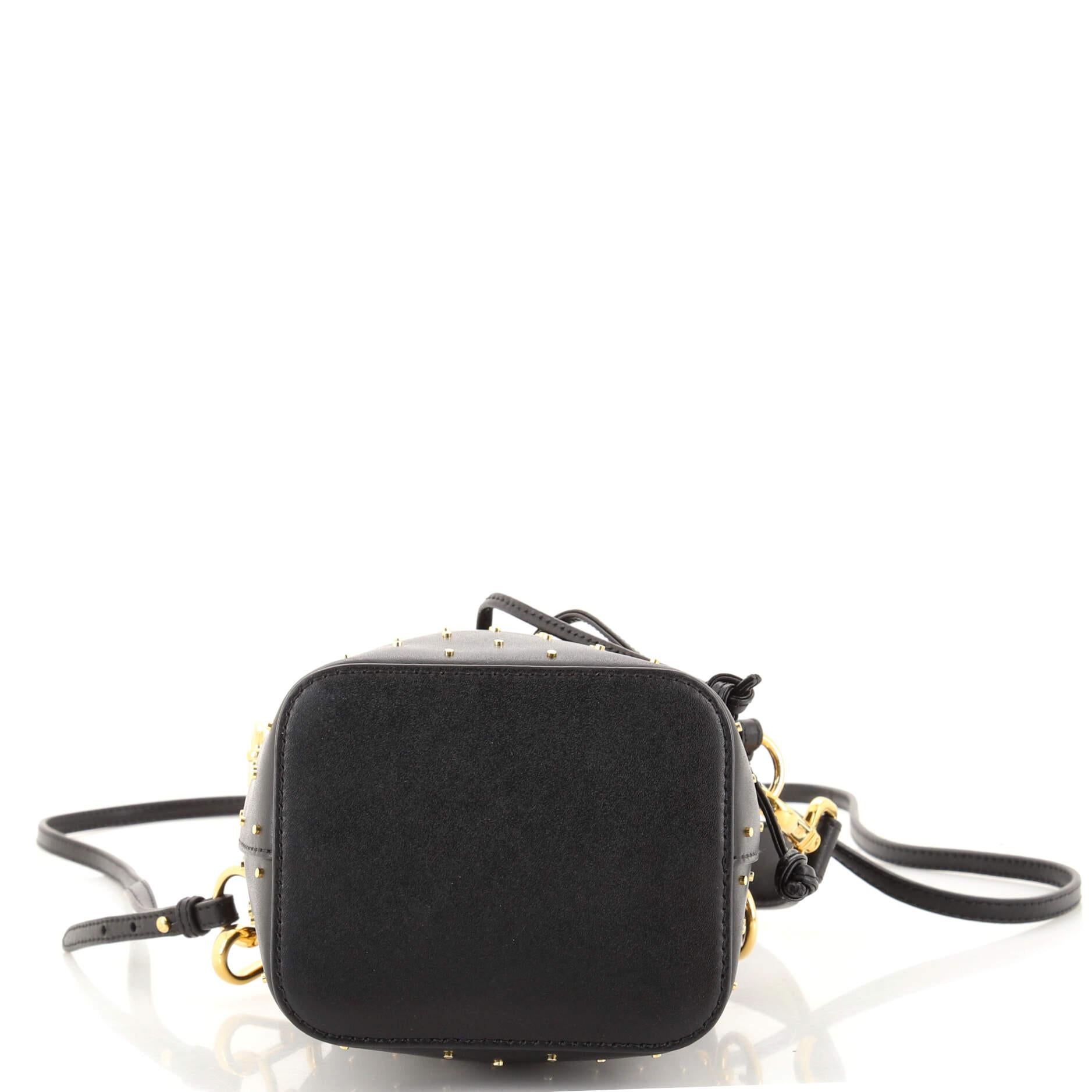 Fendi Mon Tresor Bucket Bag Studded Leather Mini 1