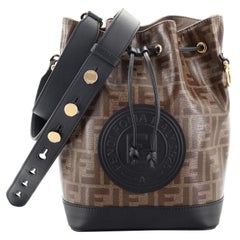 Fendi Mon Tresor Bucket Bag Zucca Coated Canvas Small