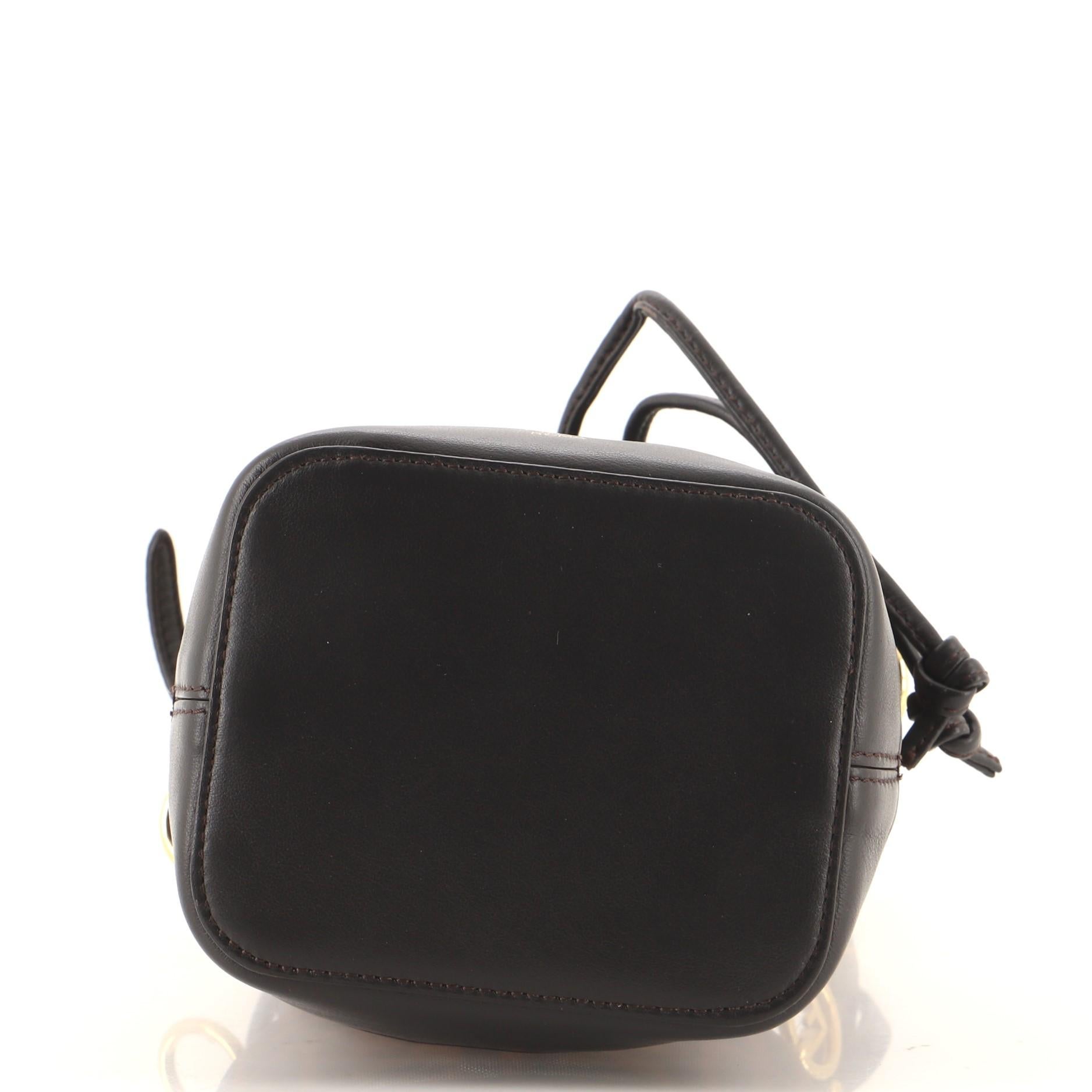 Fendi Mon Tresor Bucket Bag Zucca Mesh mit Leder Mini für Damen oder Herren