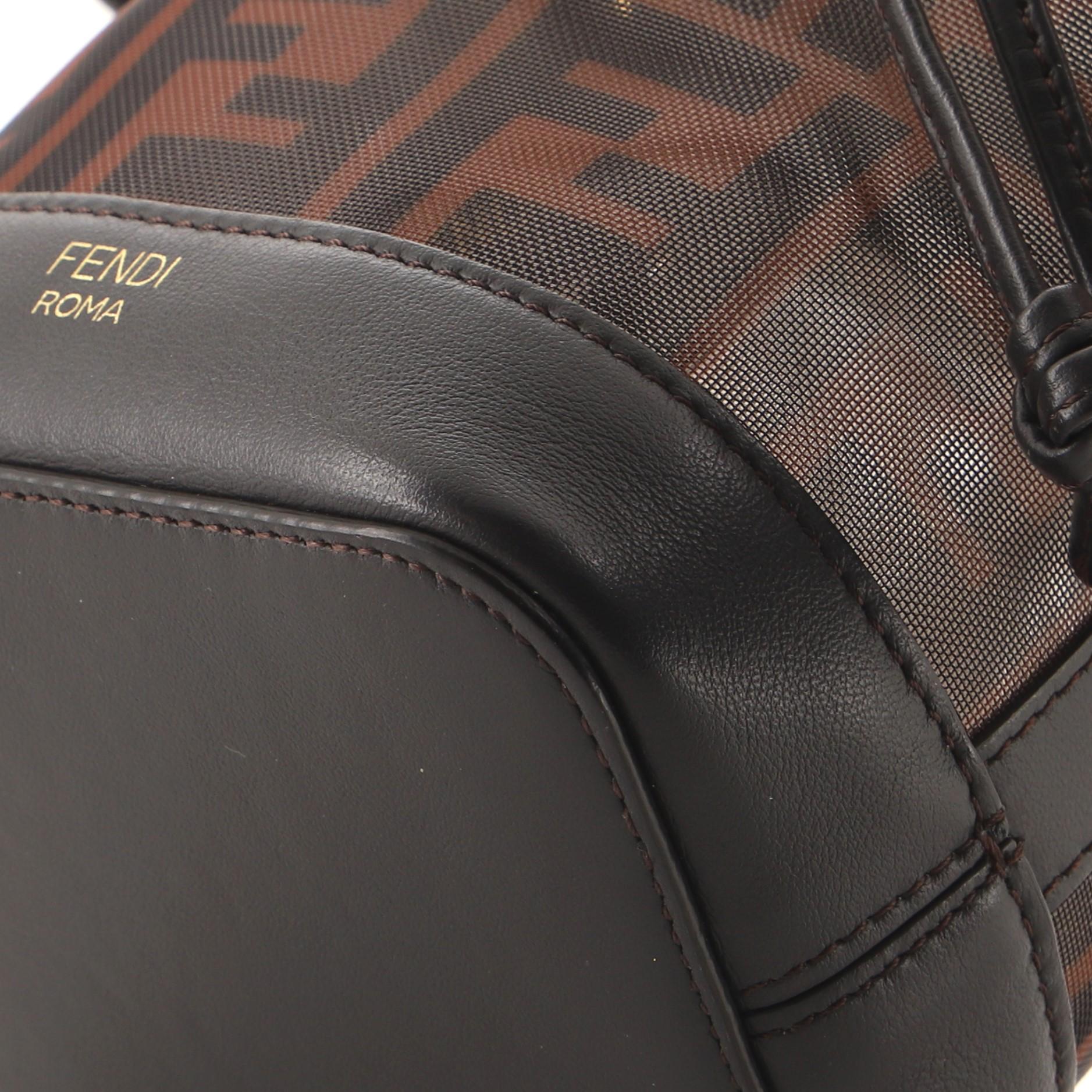 Fendi Mon Tresor Bucket Bag Zucca Mesh mit Leder Mini 2