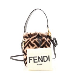 Fendi Mon Tresor Bucket Bag Zucca Shearling Mini