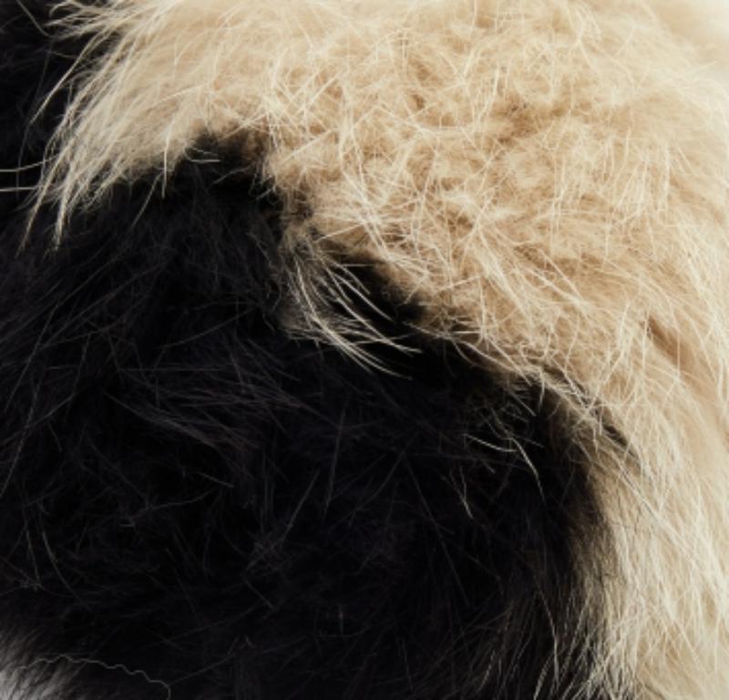 Beige Fendi Monochrome Fox Fur Pom Pom Keyring/ Bag Charm For Sale