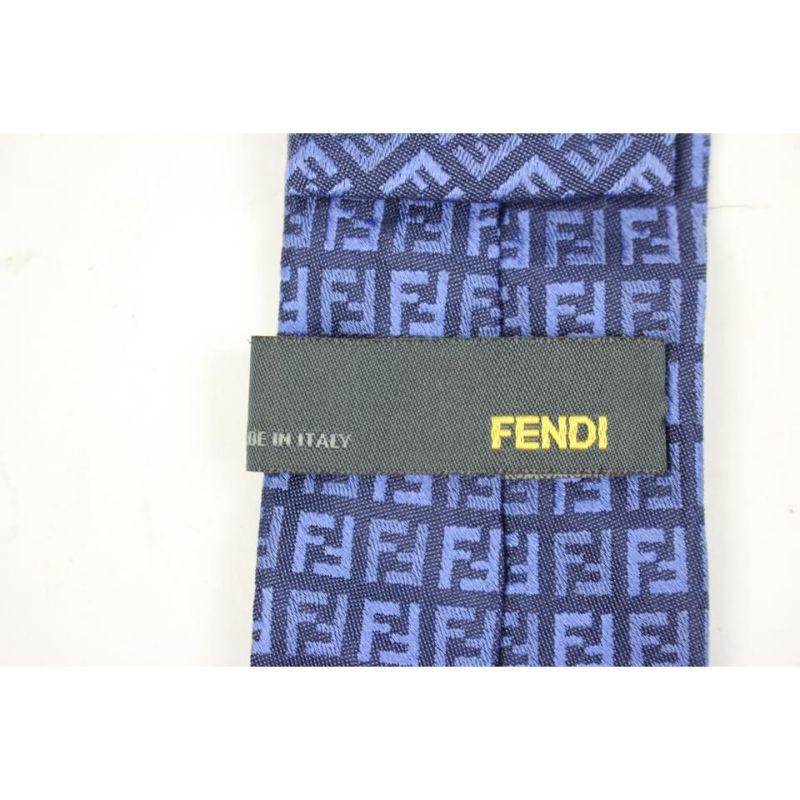 Purple Fendi Monogram 100% Silk Tie FFTTY01 For Sale