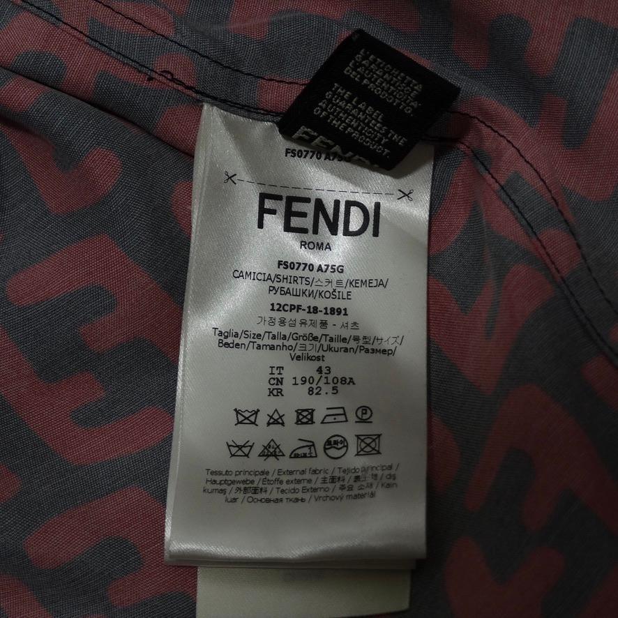 Fendi Monogram Button Down Shirt 3