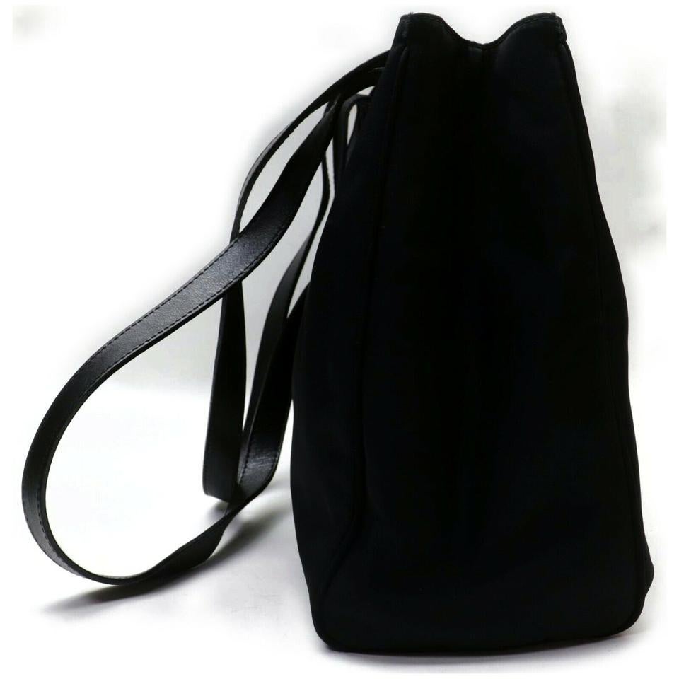 Fendi Monogram Ff Logo Tote 872768 Black Nylon Shoulder Bag 1