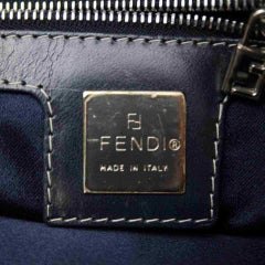 Fendi Monogram FF Mama Forever Baguette Flap Navy Blue 860176