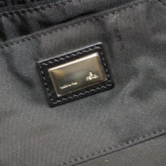 Fendi Monogram Ff Round Boston 868804 Black Canvas Shoulder Bag