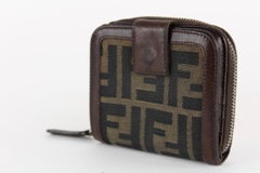 Fendi Monogram FF Zucca Compact Zip Wallet 13FF1214