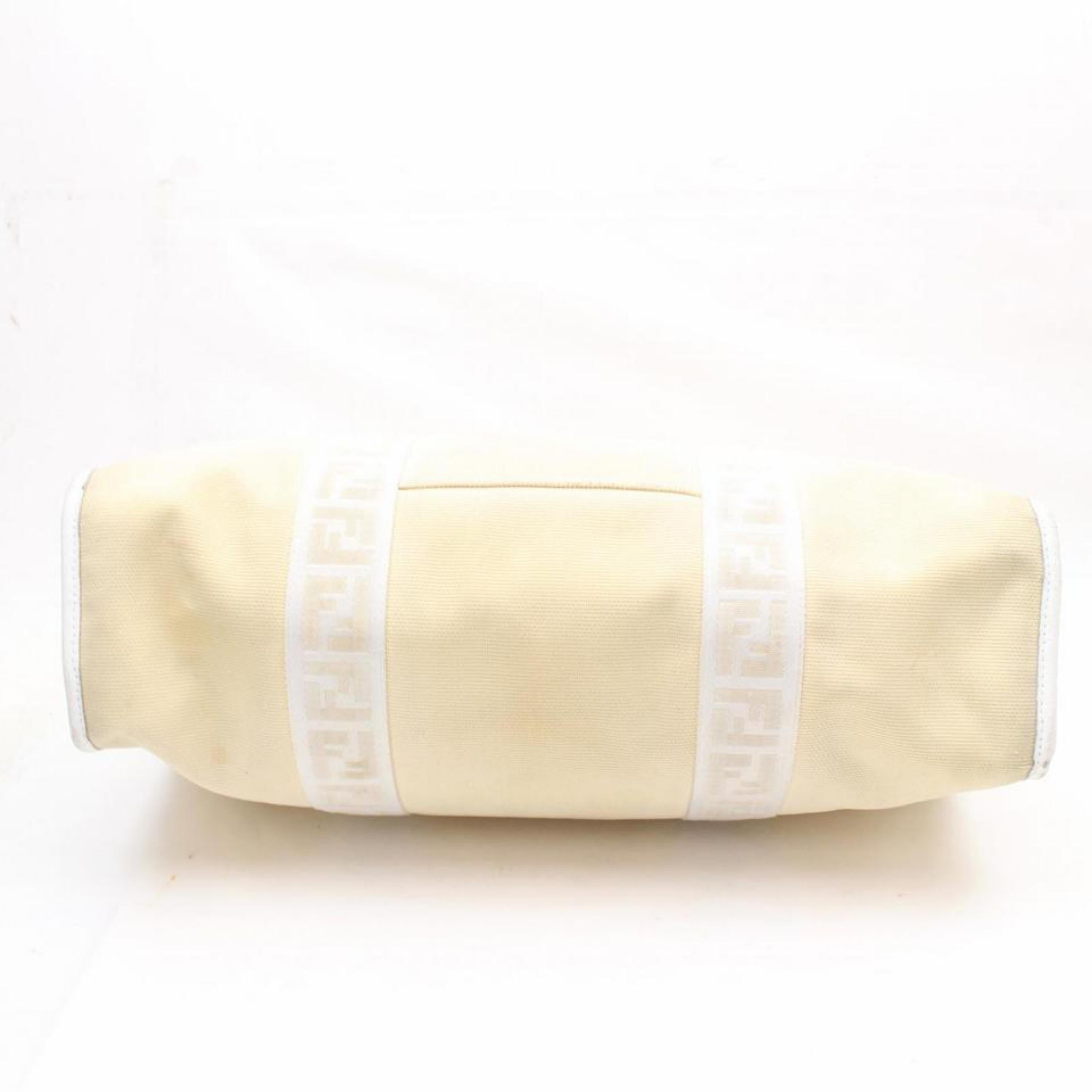 Fendi Monogram Ff Zucca Ivory Shopper 869522 Cream Canvas Tote 4