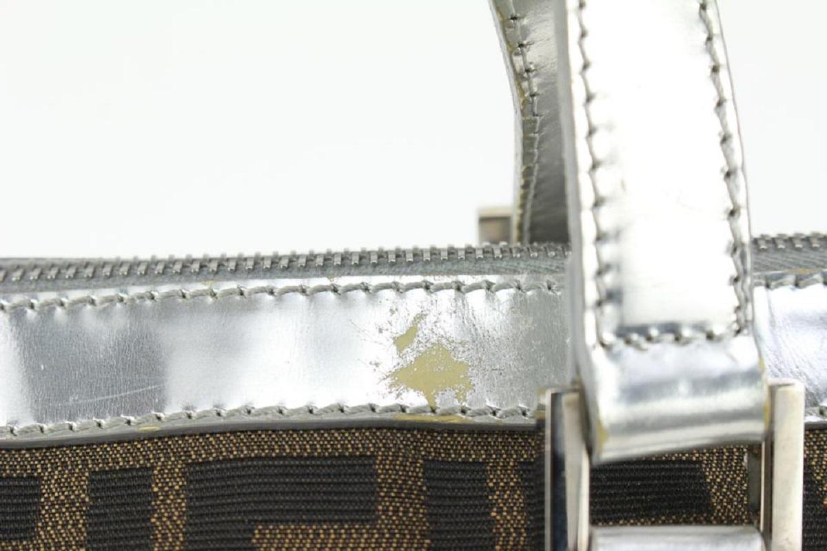Fendi Monogram FF Zucca Silver Shopper Tote Bag 105f9 5