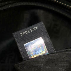 Fendi Monogram Ff Zucca Spalmati Roll 870628 Black Coated Canvas Tote