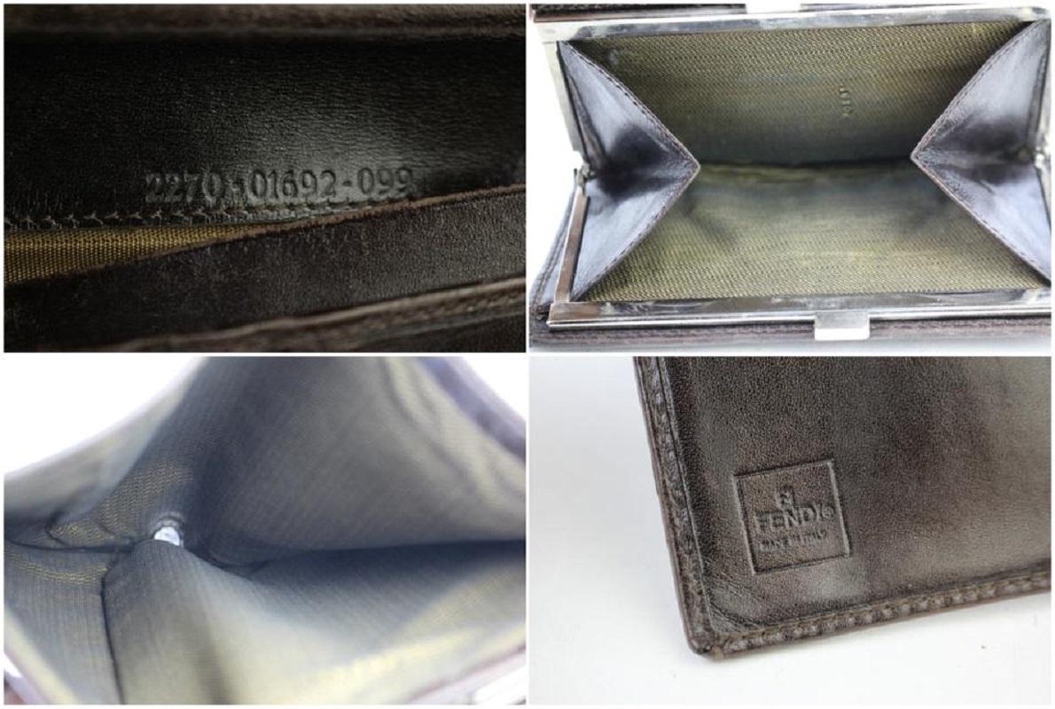 Gray Fendi Monogram FF Zucca Wallet Bifold 14FJ928