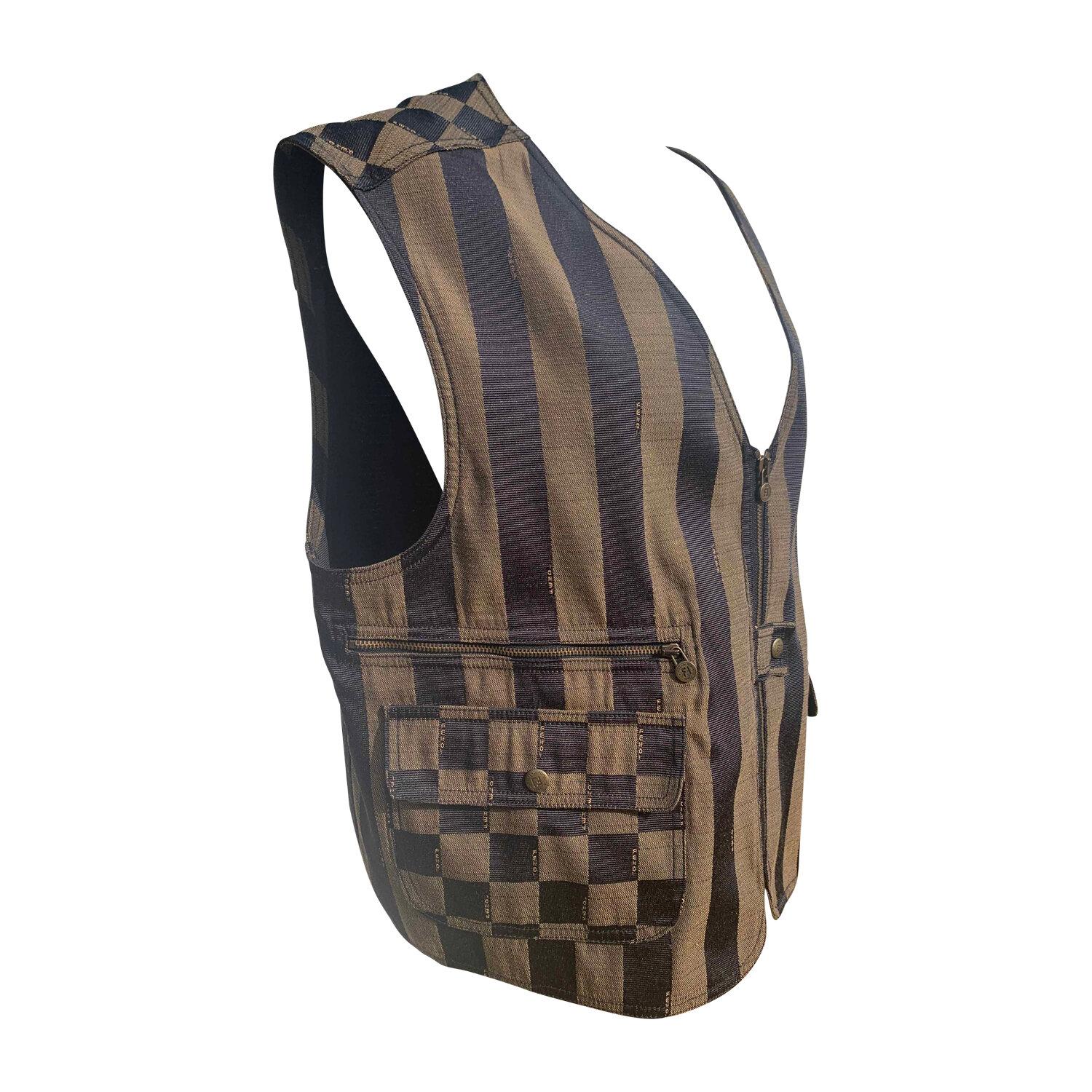 Black Fendi Monogram Gilet For Sale