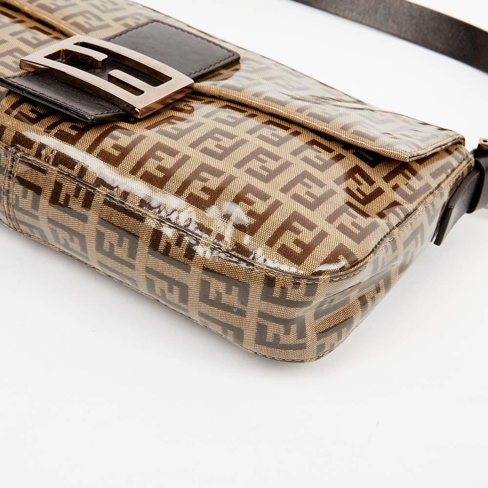 Brown Fendi Monogram Logo Baguette 