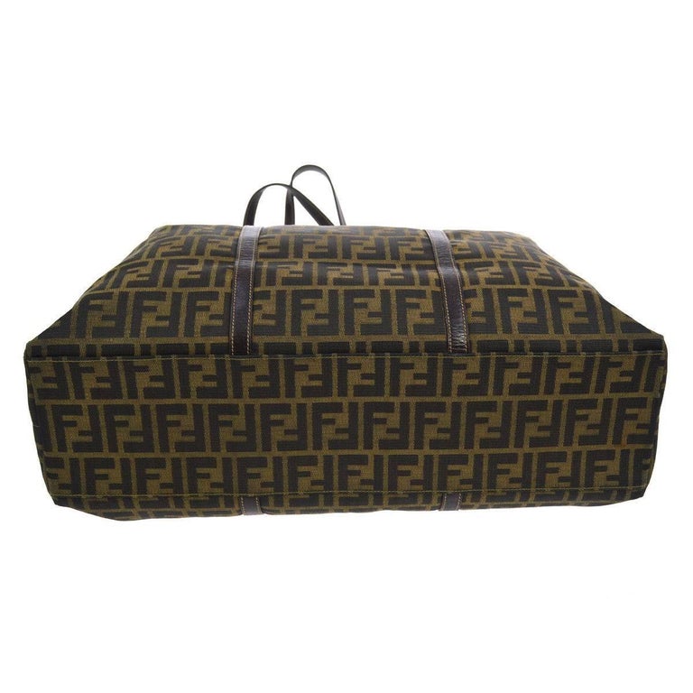 Fendi Monogram Logo Large Carryall Travel Weekender Shoulder Tote Bag For Sale at 1stdibs