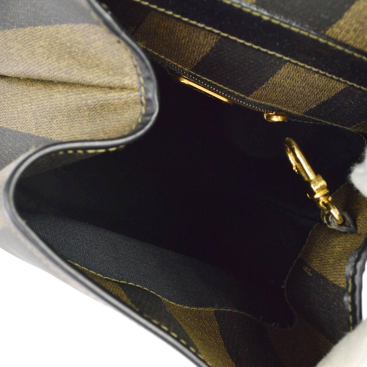 Fendi Monogram Stripe Carryall Shoulder Crossbody Backpack Bag In Good Condition In Chicago, IL
