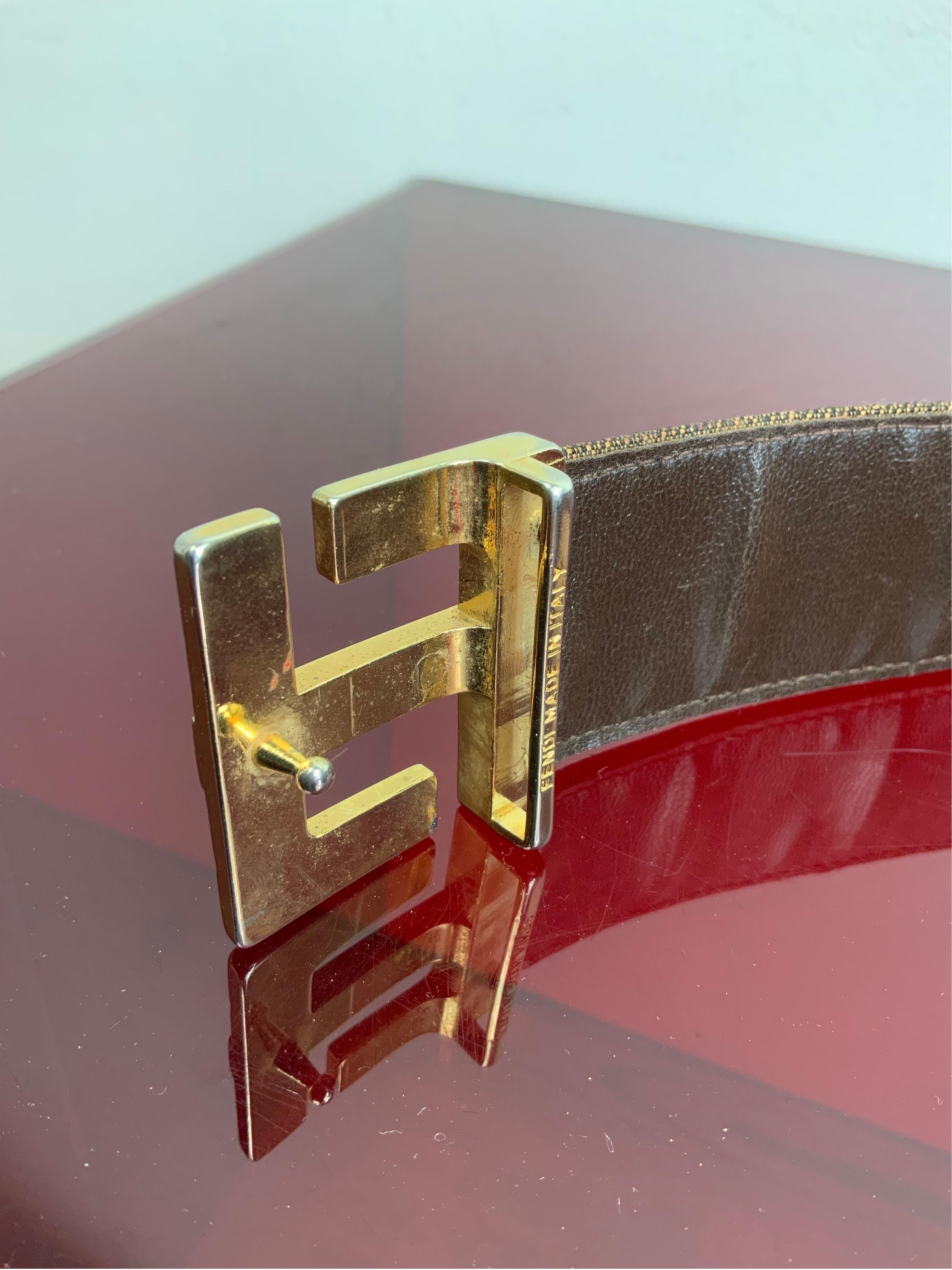 Fendi monogram vintage belt In Good Condition In Carnate, IT