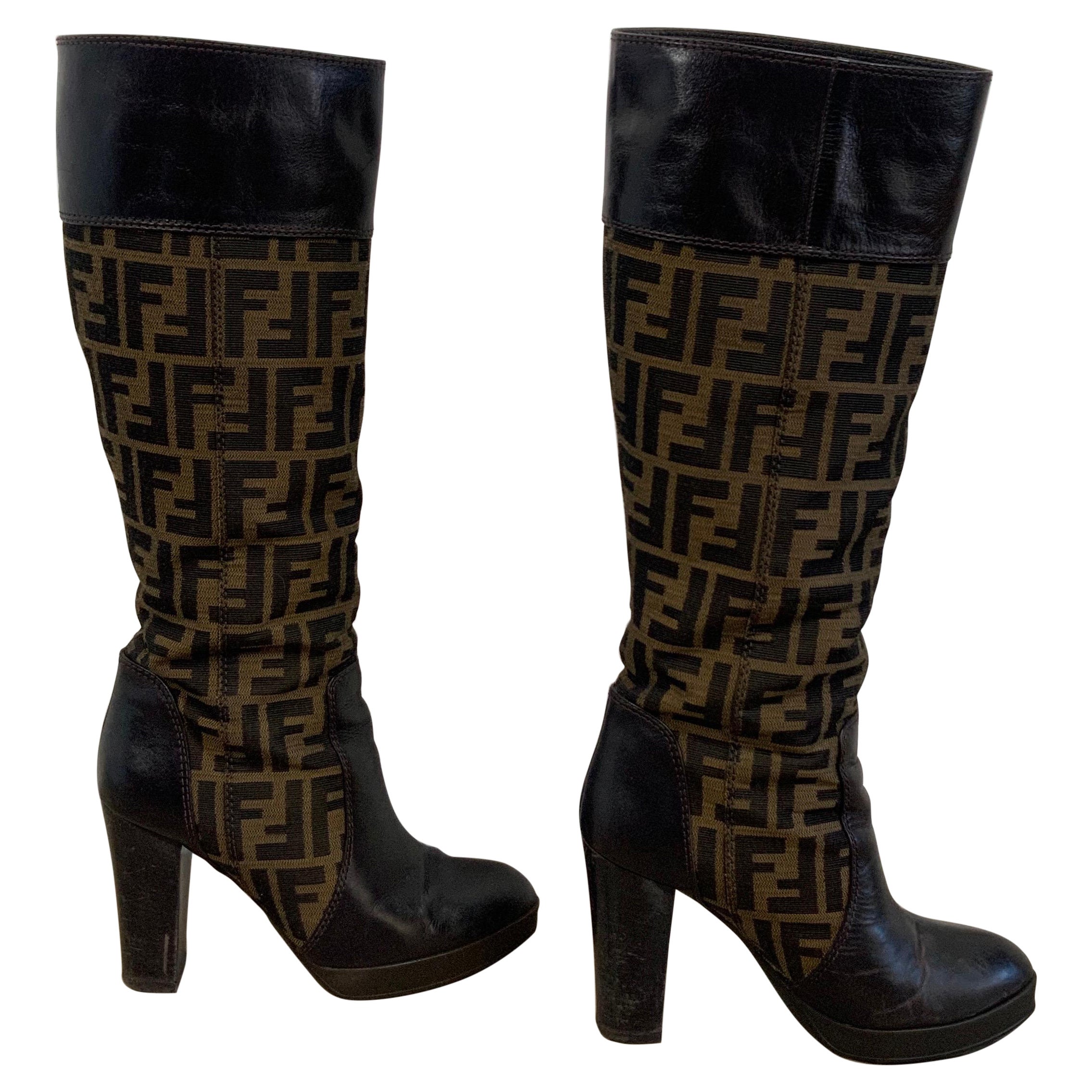 Fendi - Bottes zucca avec monogramme