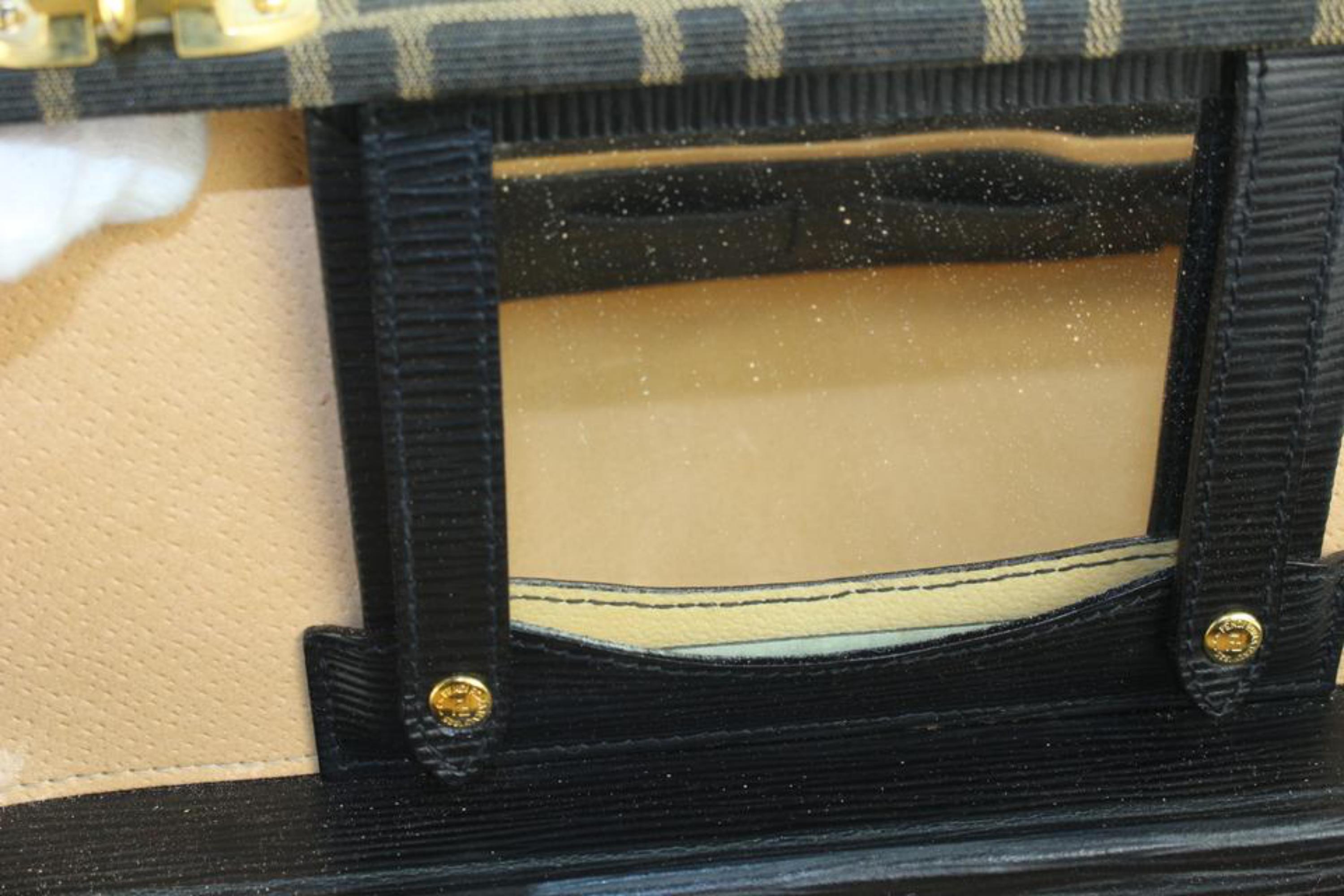 Fendi Monogram Zucca Vanity Trunk Train Case Travel Crossbody Bag 1FJ1013 For Sale 3