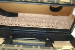 Fendi Monogram Zucca Vanity Trunk Train Case Travel Crossbody Bag 1FJ1013