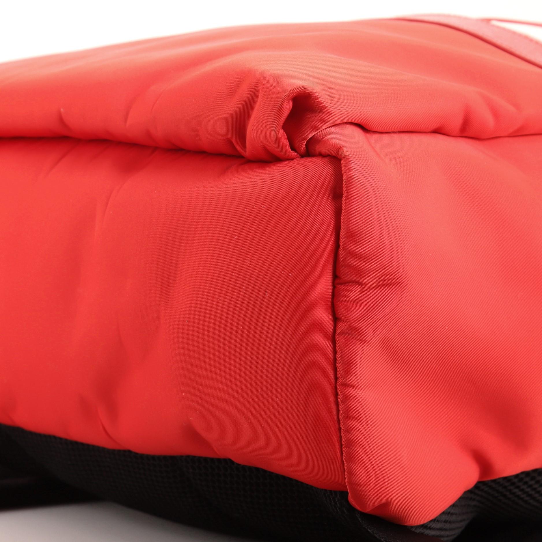 Red Fendi Monster Backpack Nylon Large