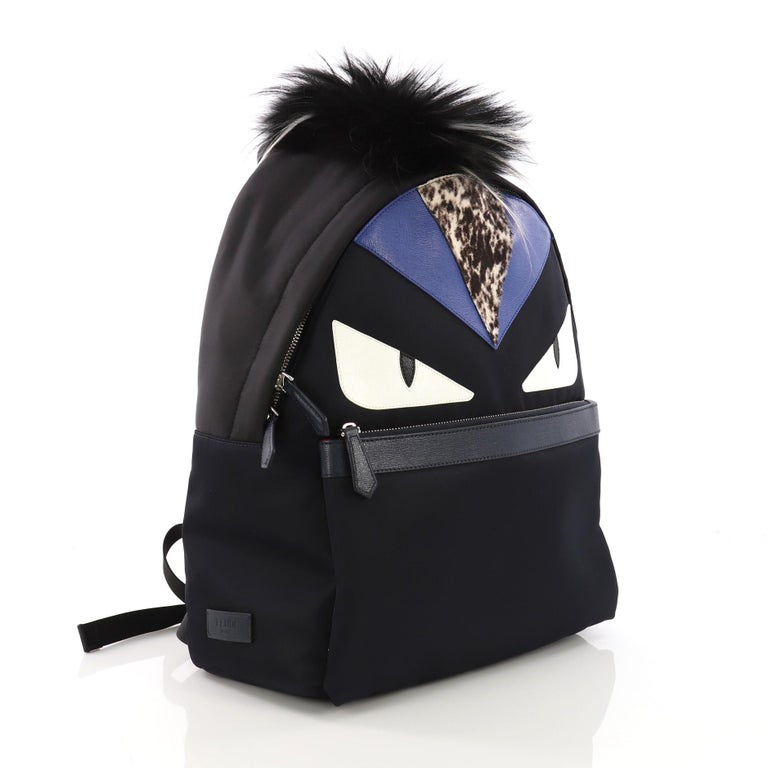 Fendi Monster Backpack Nylon with Leather and Fur Medium at 1stDibs ...